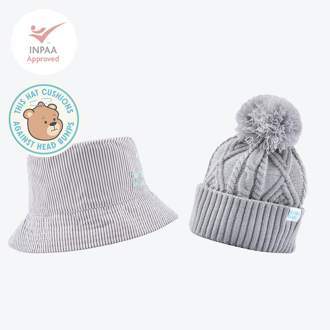 Charcoal Hat & Gray Beanie Bundle